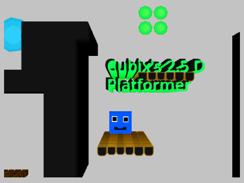 Cubix the Cube's 2.5 D platformer | #games#fun#griffpatch#all