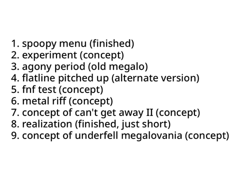 unreleased stuff