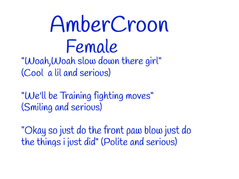Audtions - Adventures in MoonClan Ambercroon