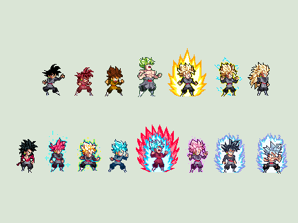 DBS : Goku Black All forms.