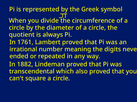 How Long is Pi? Easter egg at da end