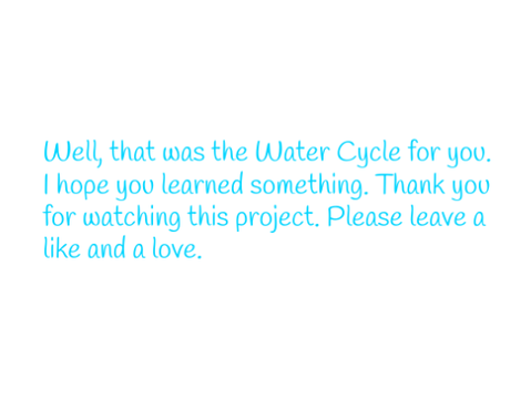 Water Cycle for Microworld Science