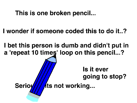 Broken pencil...?