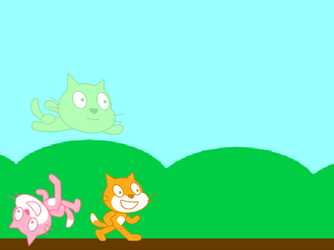 A Dialogue between Three Moving Sprites
