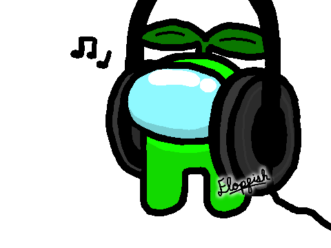 Leaf wears Human headphones