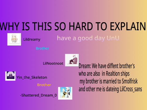 @LILDREAMY AND @YIN_THE_SKELETON AREN'T BROTHERS!  