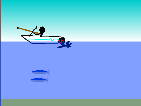 Fishing Game speed boat 