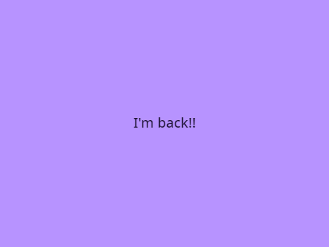 I'm back :)
