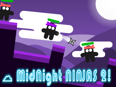 ☁ MidNight NINJAS 2! || MMO scrolling platforming shooter hang out game [PART 2] #all #games