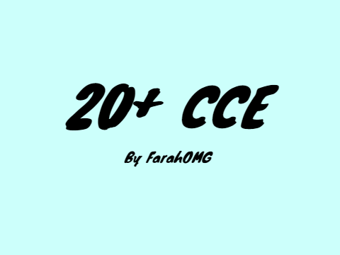 20+ followers CCE