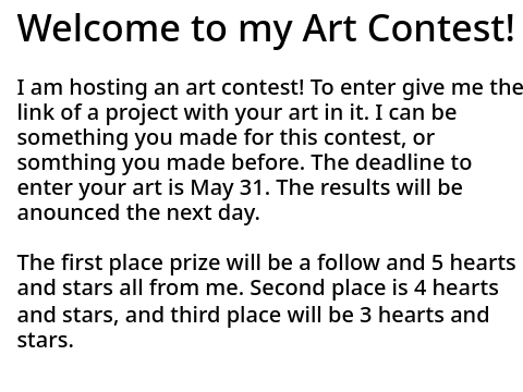 Art Contest! (OPEN)