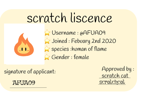 My licence
