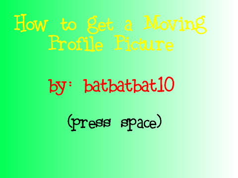 How to get a Moving Profile Picture