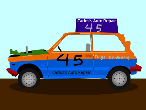 1988 Yugo GV Derby Car Aftermath