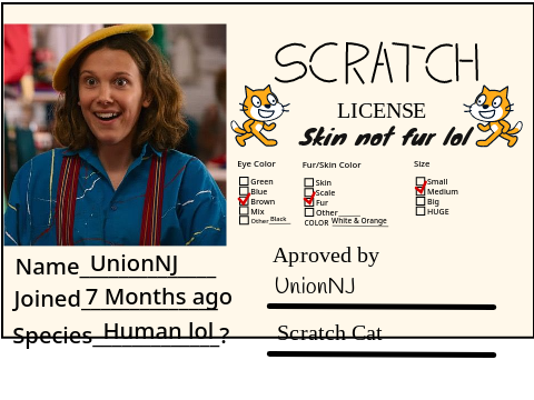 My Scratch License!