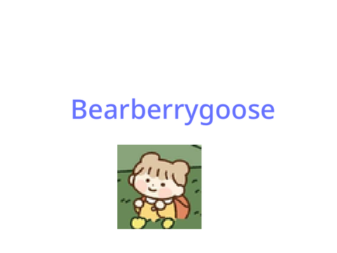 Intro for @bearberrygoose