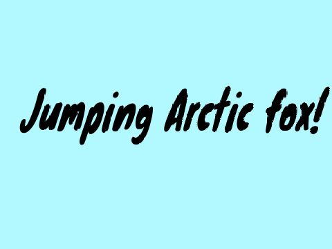 Moving arctic fox!