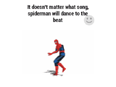 Spider man dancing