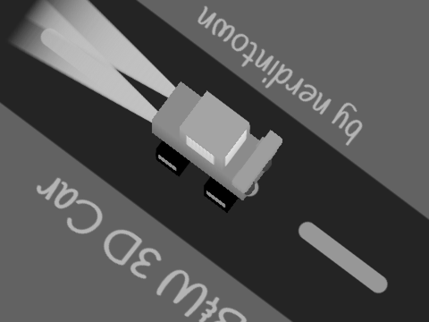 B&W 3D Car
