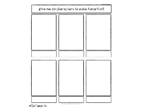Give me six characters to make fanart of