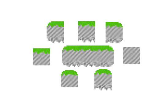 platformer ground pixelart
