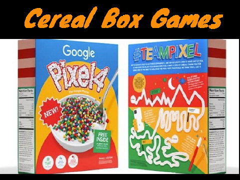 Cereal Box Games