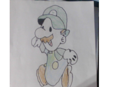 my drawing of Luigi 