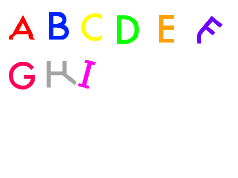 Dancing letters