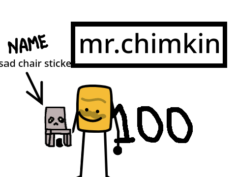 sad chair sticker