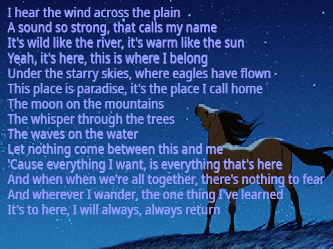 The Lyrics to (This is were I belong)