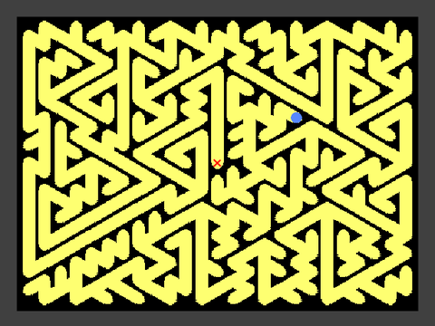 Griffpatch's Maze Generator  - Triangle Variation