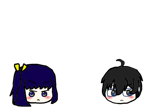 夜月＆海里の表情改変。