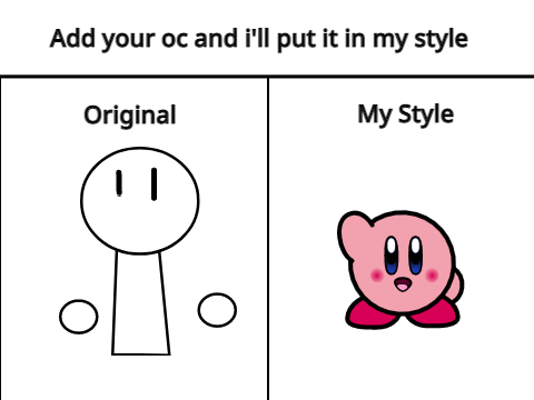 Add your OC and i'll put it in my style remix
