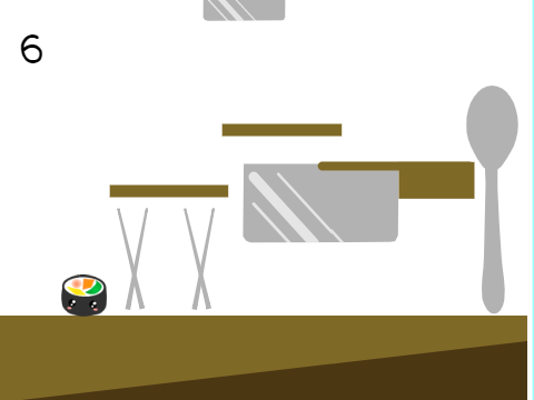 Sushi Roll Platformer! (10 Levels)