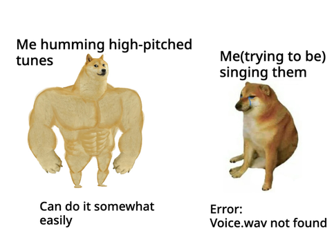 Me when sing