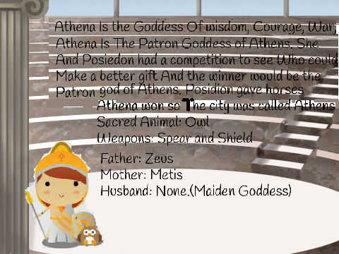 Greek Myths, Lesson One: Athena
