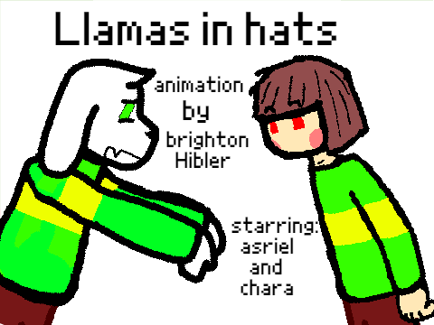 Llamas in hats - undertale version