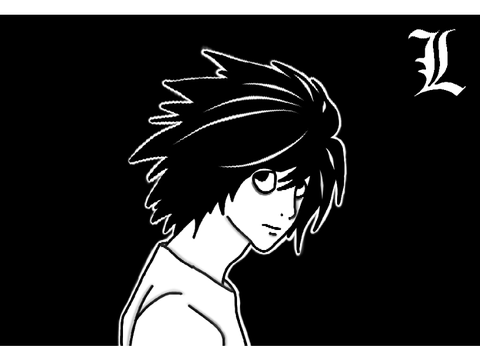 L Lawliet fanart (death note)