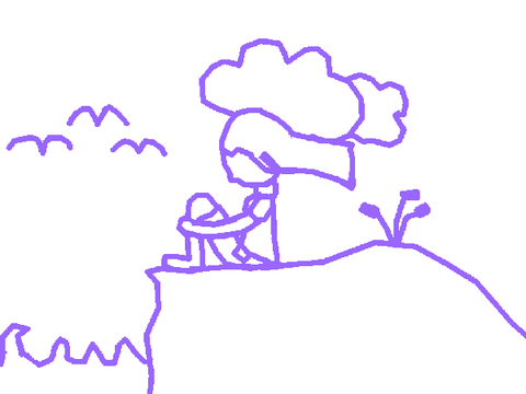 On The Cliff || An Animated Drawing