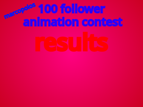 100 follower animation contest RESULTS