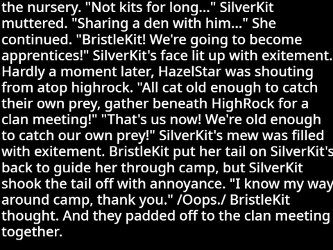 | BristleTail and SilverSky | Chapter 1 |