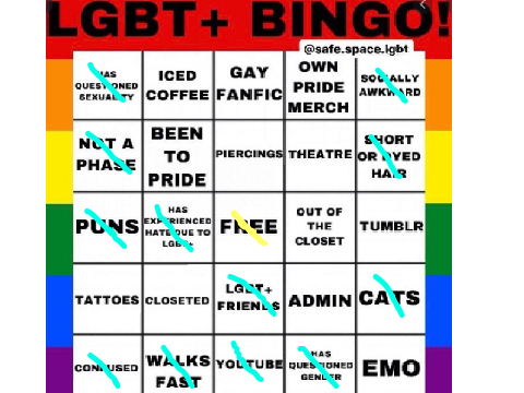 My attempt || Lgbtq+ Bingo!