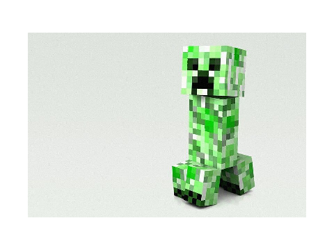 Before and after of a creeper meme