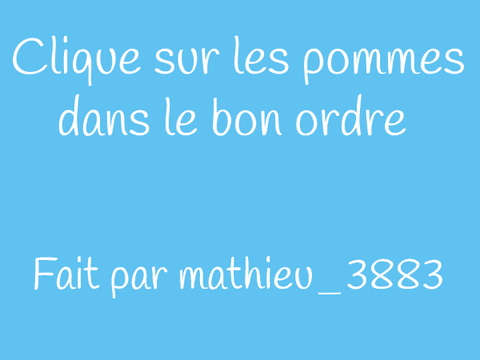 Clique dans le bon ordre