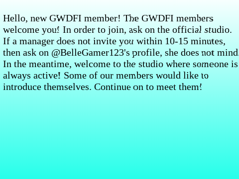 GWDFI Welcoming Committee Form 