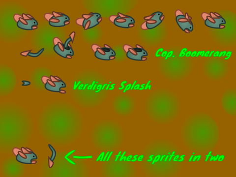 Playable/Animatable Copper Fish Sprites