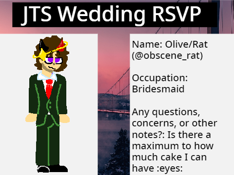 JTS Wedding // RSVP >:>