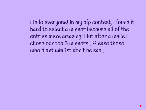 Pfp Contest Results!!