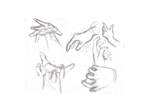 Drawing hands practice 