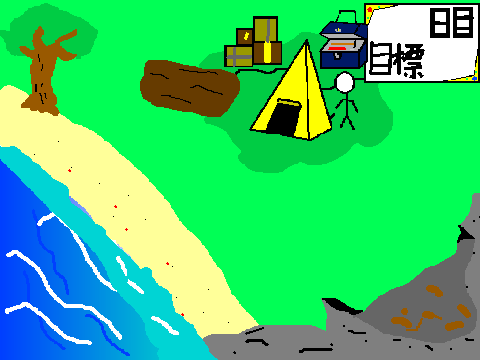サバイバルゲーム　　島の生活 